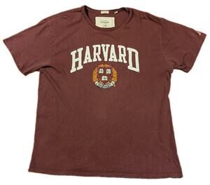 Harvard University League T Shirt Mens XL Maroon Embroidered Crest Collegiate